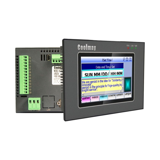 Contrôleur intégré 12DO de PLC de la sortie analogique HMI affichage 0 de TFT de 5 pouces