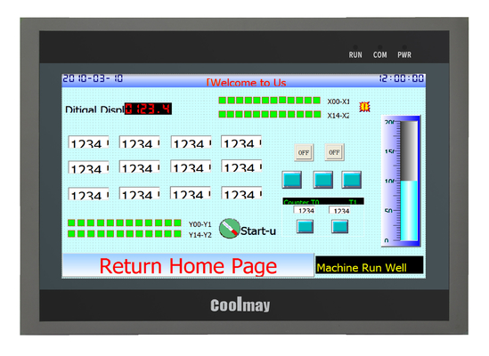 QM3G-100FH-24MR-485P 10 pouces HMI PLC tout en un 30DI 30DO Modbus protocole RTU contrôleur logique programmable