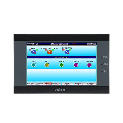 Sortie analogique intégrée 5 pouces HMI contrôleur PLC entièrement automatique bouton de commande de machine d'alimentation